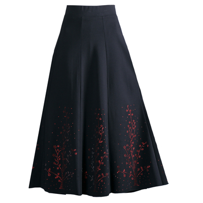 中老年半身裙大摆长款