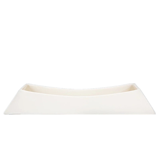 日式插花小原流陶瓷花器船型排列式花盆白色长条形创意花艺器皿盘