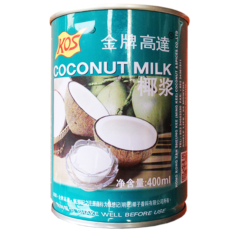 金牌高达椰浆400ml24罐整箱浓缩商用甜品烘焙椰汁奶茶西米露原料