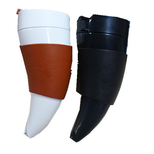 创意情侣2色不锈钢内胆吉祥山羊角杯 不锈钢保温咖啡杯 送提绳