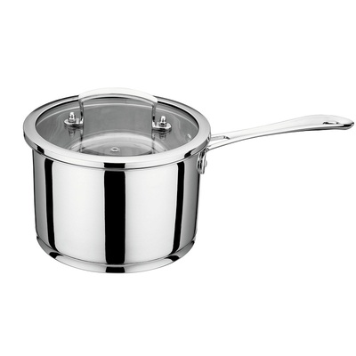 加厚复合底304不锈钢16直身奶锅