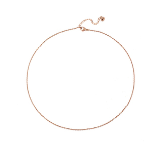 钛钢项链女锁骨链单链细链短彩金替换裸链玫瑰金链子无吊坠素链条