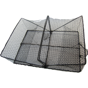 海用螃蟹笼方形折叠弹簧笼捕蟹网虾笼螃蟹笼子海边抓螃蟹工具手抛
