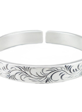 复古做旧足银礼物手环送妈妈