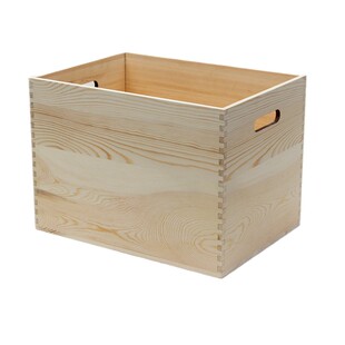 实木黑胶唱片储藏盒玩具箱工具箱杂物箱子办公整理盒箱书籍整理箱