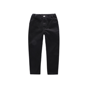 男童裤春季休闲长裤薄款中大童儿童学生演出服纯棉黑色白色西装裤