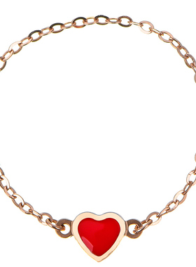 曼妮工坊“一心一意”链戒通体18K彩黄不掉色AU750戒指软戒网红