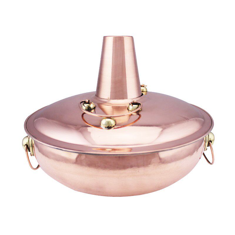 铜火锅纯铜老式铜锅铜炉火锅专用锅鸳鸯锅家用纯铜电磁炉商用锅具