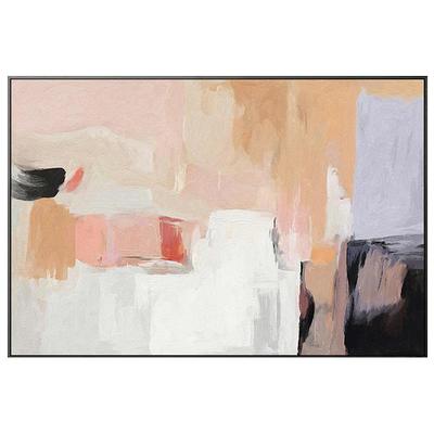 meiisn抽象粉色北欧风酒店玄关画