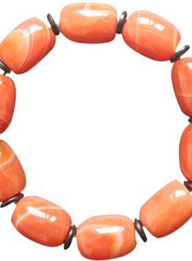 天然蚕丝玛瑙手串佛珠