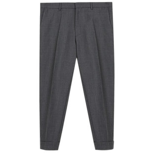 ins超火的裤子男九分裤男士修身小脚休闲9分百搭网红韩版潮流春季