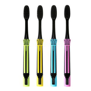 【超值20支】小护士竹炭备长炭细毛牙刷软毛成人家用家庭装牙刷