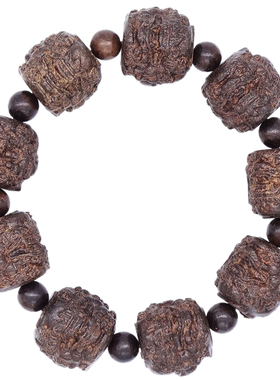 沉香木雕刻貔貅手串送礼文玩佛珠