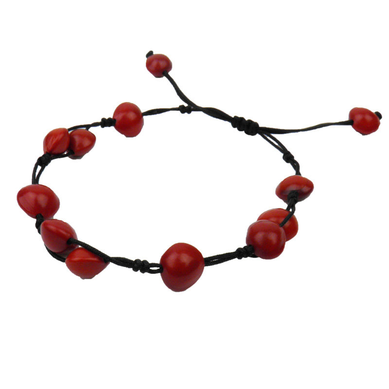 红色纯天然相思豆小清新学生手链女甜美红豆手绳红玛瑙手链脚链