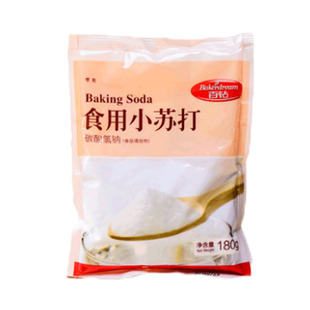 百钻食用小苏打粉180克*4包清洁小梳打粉碳酸氢钠饼干面包烘焙小