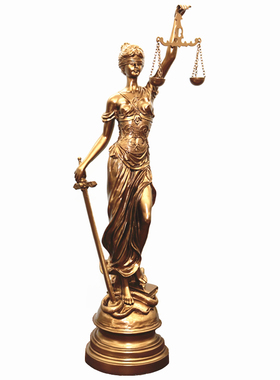 正义女神雕像律师办公室摆件仿铜