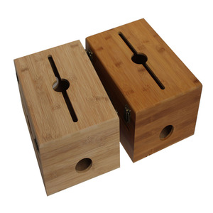 木质电线收纳盒电源线整理线盒松木竹木大号小号理线盒实木插座盒