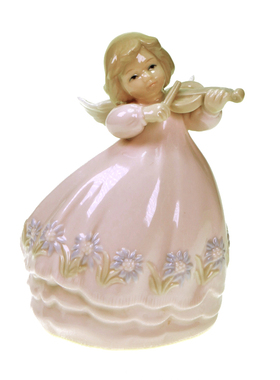 英国陶瓷人物天使精致生日音乐