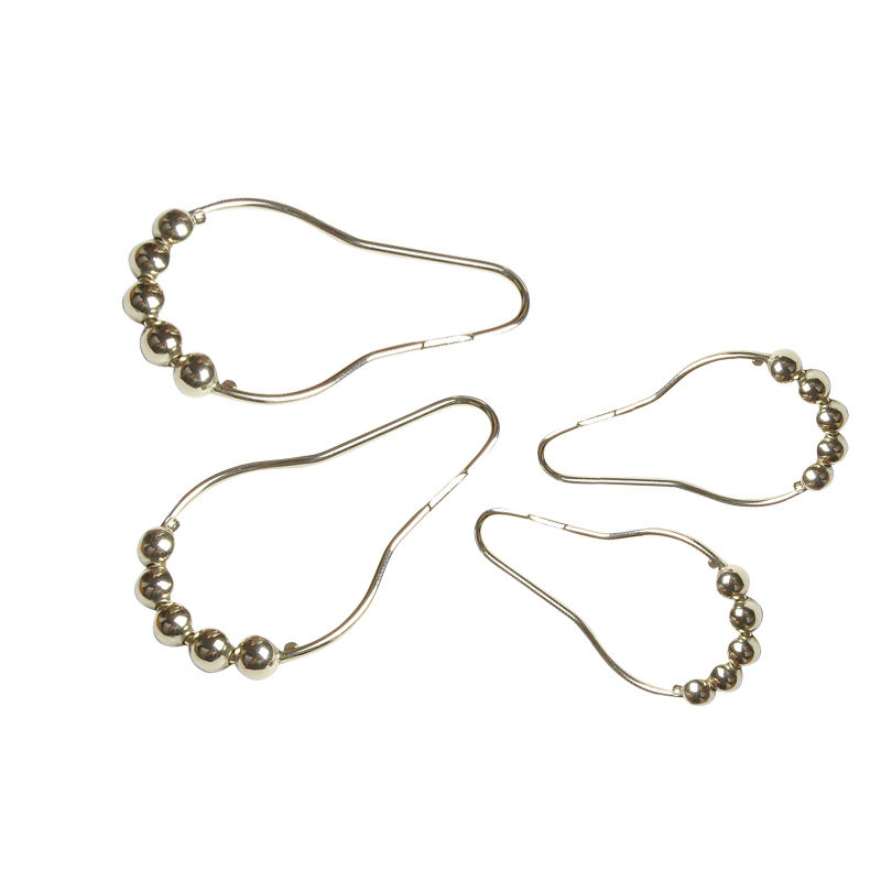 浴帘环 浴帘扣浴帘钩 浴帘挂环 五珠金属浴帘环拉动更顺滑