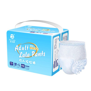 买五送一安吉舒成人拉拉裤M-L号老人失禁内裤型纸尿裤男女通用