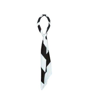 明星陈数刘涛同款空调雪纺时尚黑白色斜纹围巾春夏腰带条纹丝巾