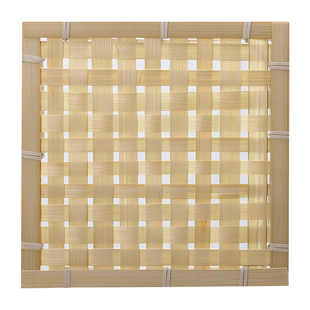 竹块装饰创意手工diy正方形簸箕农家乐挂饰幼儿园竹艺竹编吊饰