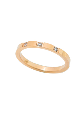 玫瑰金钛钢日韩风不掉色戒指