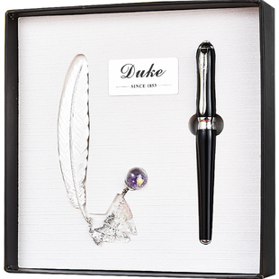 duke旗舰店德国公爵宝珠笔金属重手感彩色中性笔ins冷淡风黑色0.5mm女可爱创意玉女礼盒装签字笔刻字私人定制