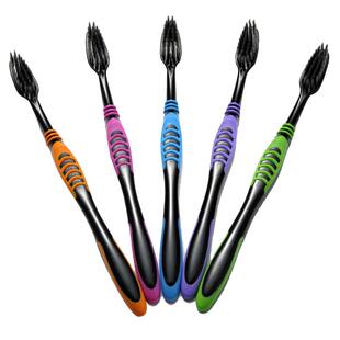 30支成人竹炭牙刷软毛家用护齿细毛家庭组合装批发价