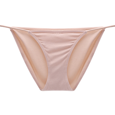 莫代尔莫代尔窄边低腰纯色三角裤