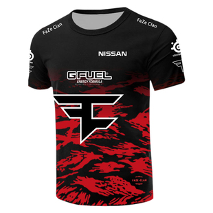 电竞服Faze Clan队服短袖t恤定制印logo赛服设计faze总监CSGO战队