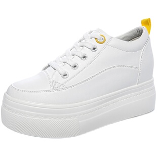 内增高小白鞋女真皮2026百搭洋气显瘦秋款厚底8cm松糕运动休闲鞋