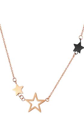 韩国五角星金简约时尚脖子项链