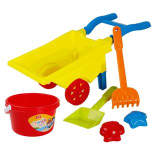 建雄儿童沙滩玩具套装沙滩推车宝宝沙漏挖沙铲子玩沙子决明子工具
