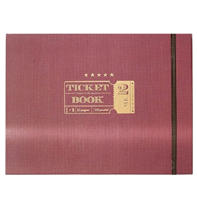 韩国进口diy插页式车票相册本