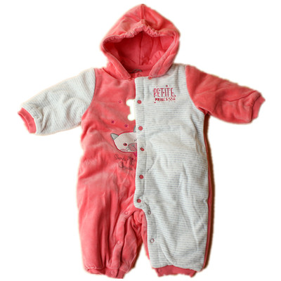 童装冬季夹棉爬服哈衣