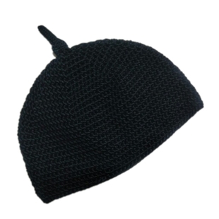 原创纯手工钩织童趣吊丝复古地主毛线带尖柱柱包头瓜皮帽镂空帽子