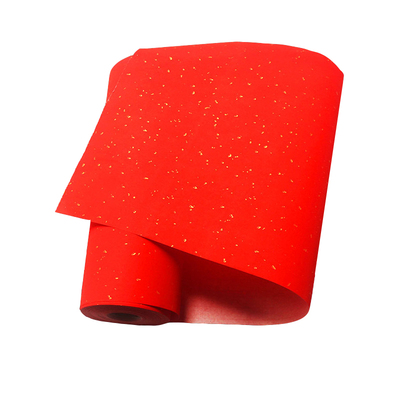 万年红素面洒金蜡染春联半熟宣纸