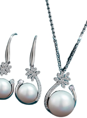 礼物送妈妈耳环珍珠项链