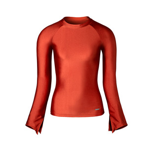 BARREL进口闪光防晒速干纯色简约长袖分体潜水服水母衣游泳泳衣女