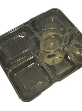 一次性餐盒六格塑料打包盒长方形