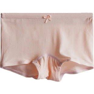 舒雅童装女童纯色儿童内裤莫代尔平角裤女孩宝宝可爱短裤10465T