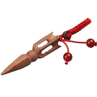 老桃木金刚杵挂件钥匙扣剑手把件项坠木雕男士女士饰品工艺品