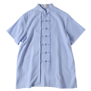 沽唐记天丝锦短袖太极服春夏练功