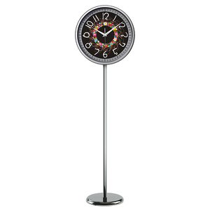 欧式落地钟表 客厅座钟金属立式钟 静音时钟卧室时尚不锈钢站地钟