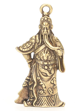 武财神迷你关公挂饰伽蓝菩萨黄铜