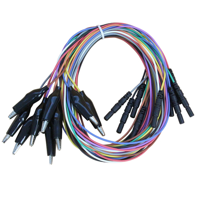 鳄鱼电极联线插孔夹脑1根