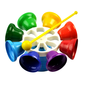 专业奥尔夫幼儿园音乐室儿童教室乐器彩色八音响铃转铃8音敲铃