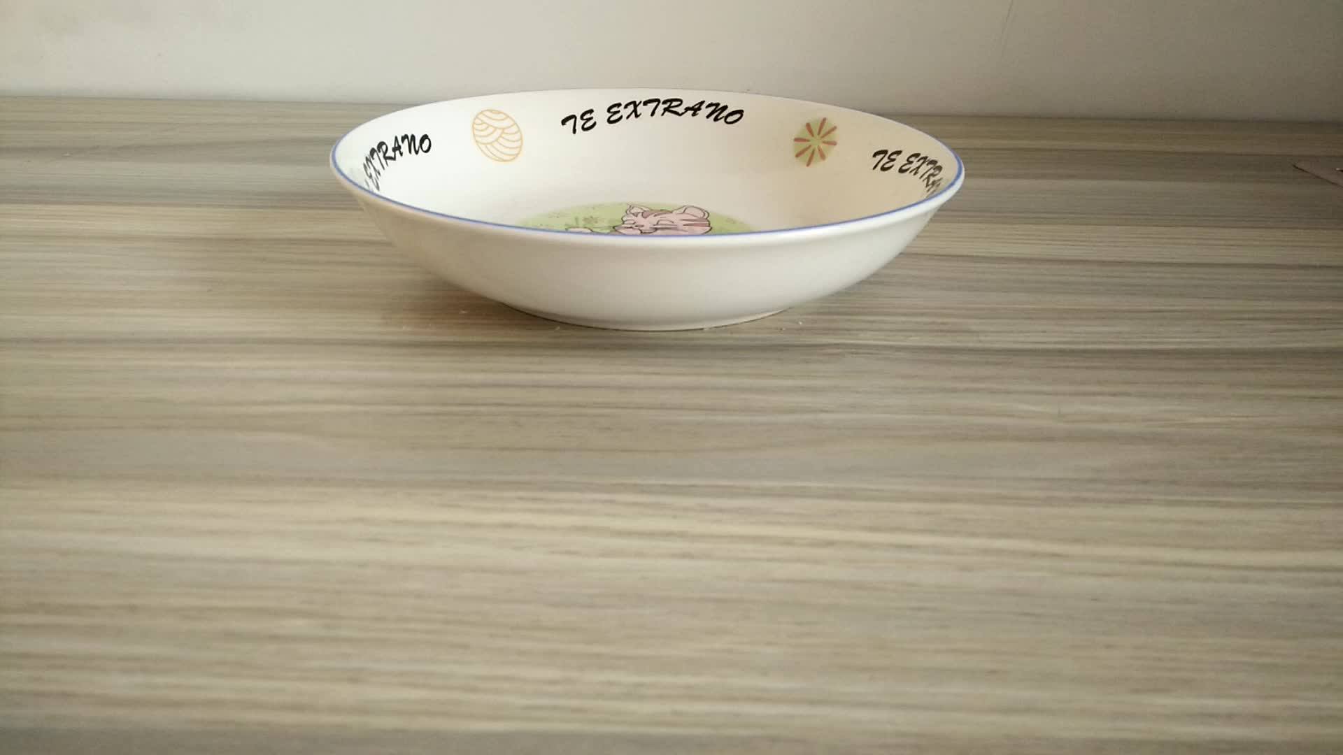 Soup Plate With High Quality Fine Decal 8" Soup Plate Buy Soup Plate