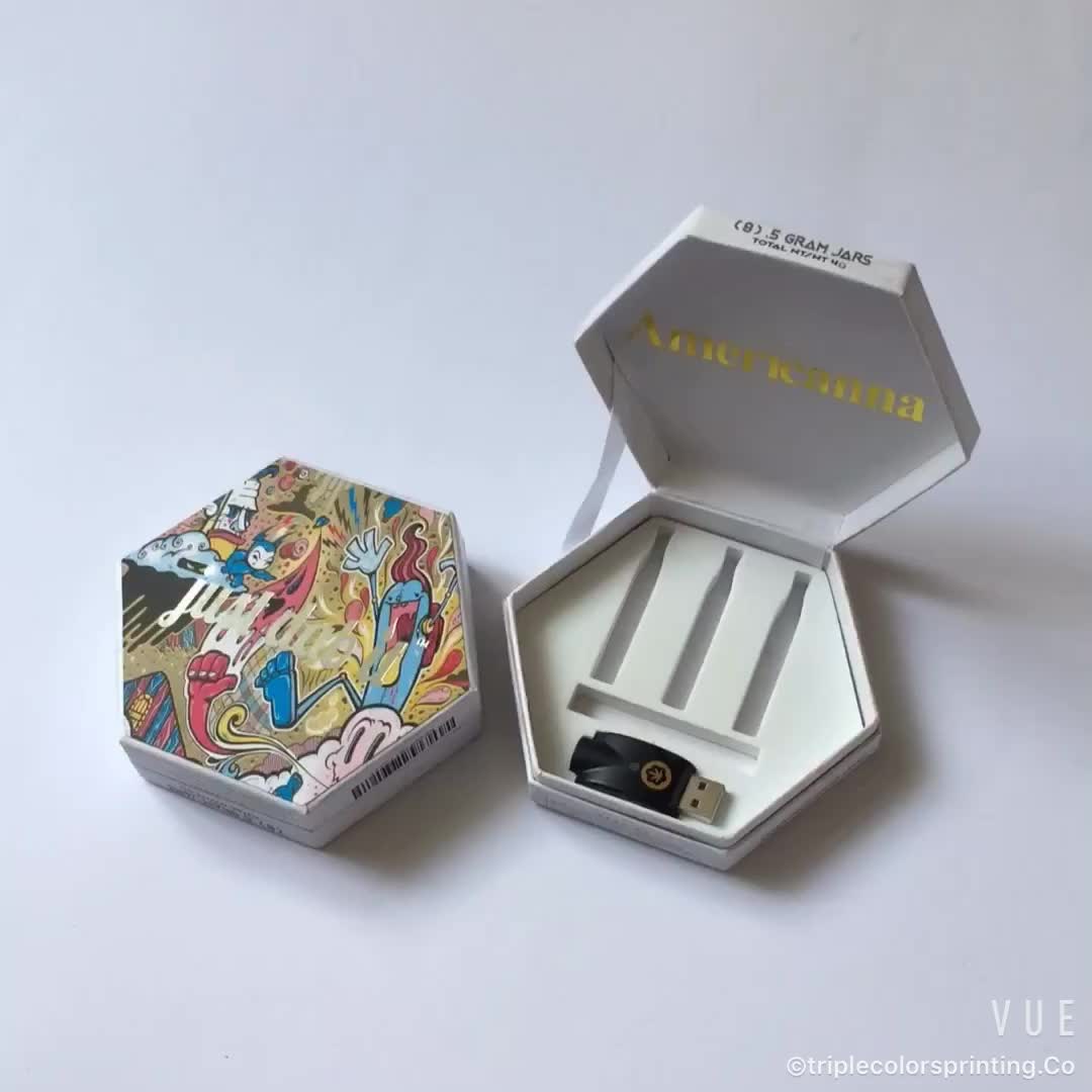 Download Cardboard Vape Cartridge Packaging Hexagon Paper Box - Buy ...